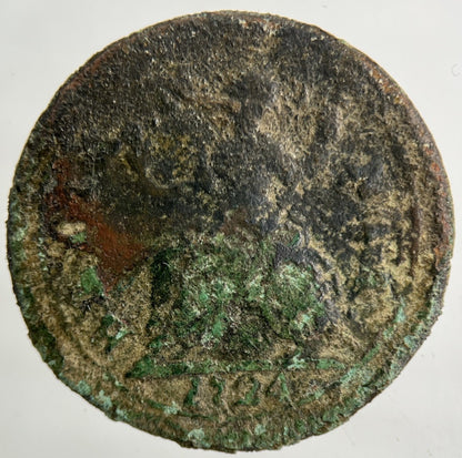 1724 George I 1st Farthing Coin | Fair Grade