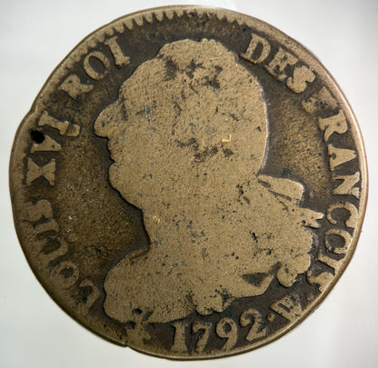 1792 - W France 2 Sols Coin | Collectable Grade