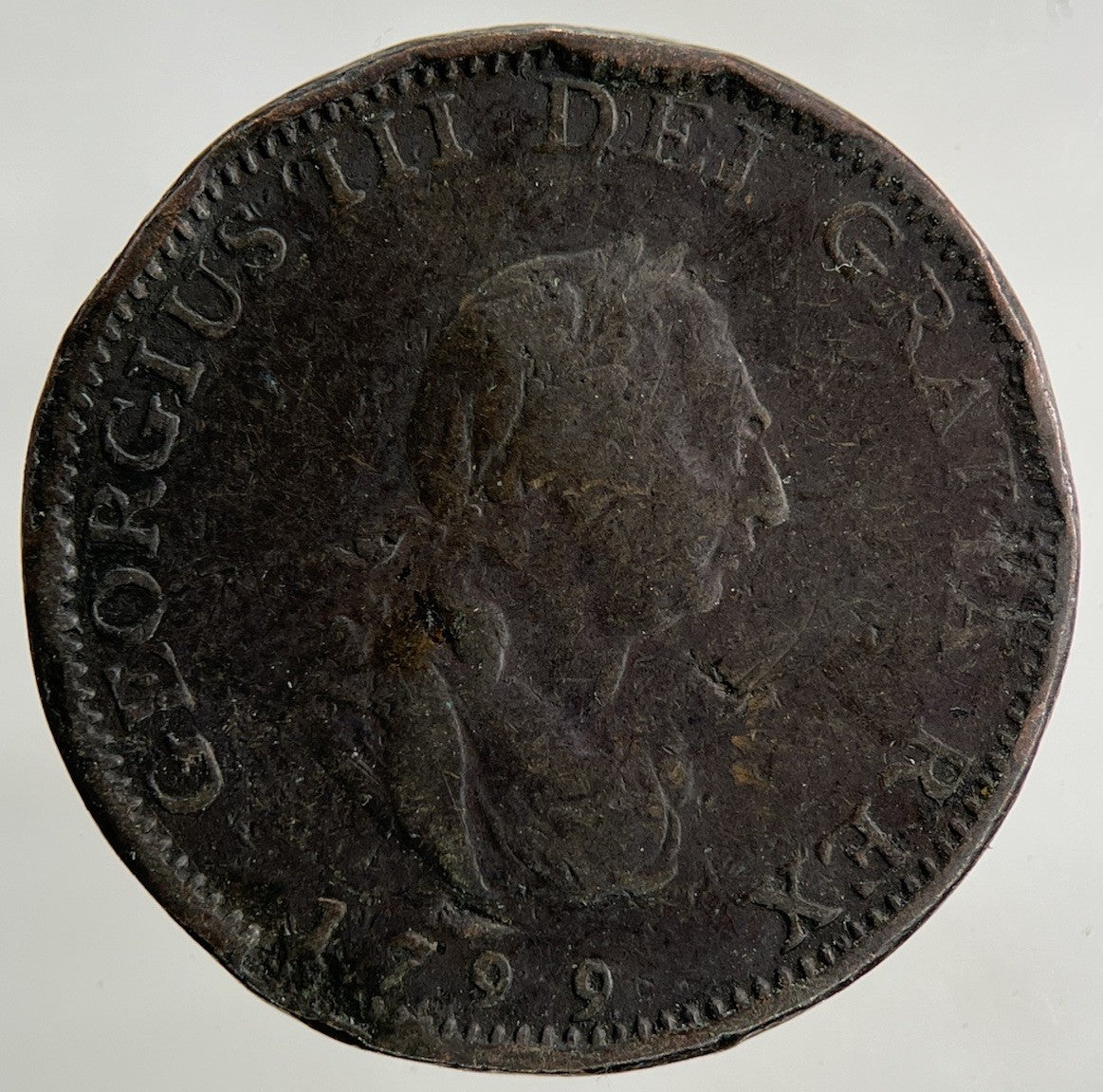 1799 George III 3rd Farthing Coin | Collectable Grade