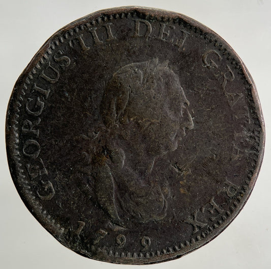 1799 George III 3rd Farthing Coin | Collectable Grade