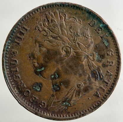 1822 George IV Farthing Coin | Very Fine Grade