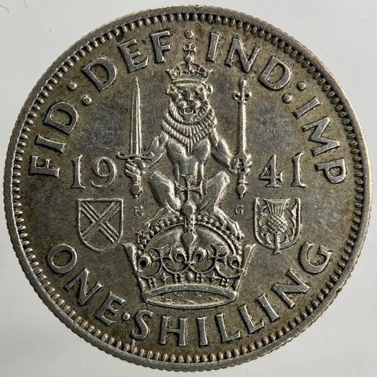 1941 George VI Shilling Silver Coin | Fine Collectable Grade