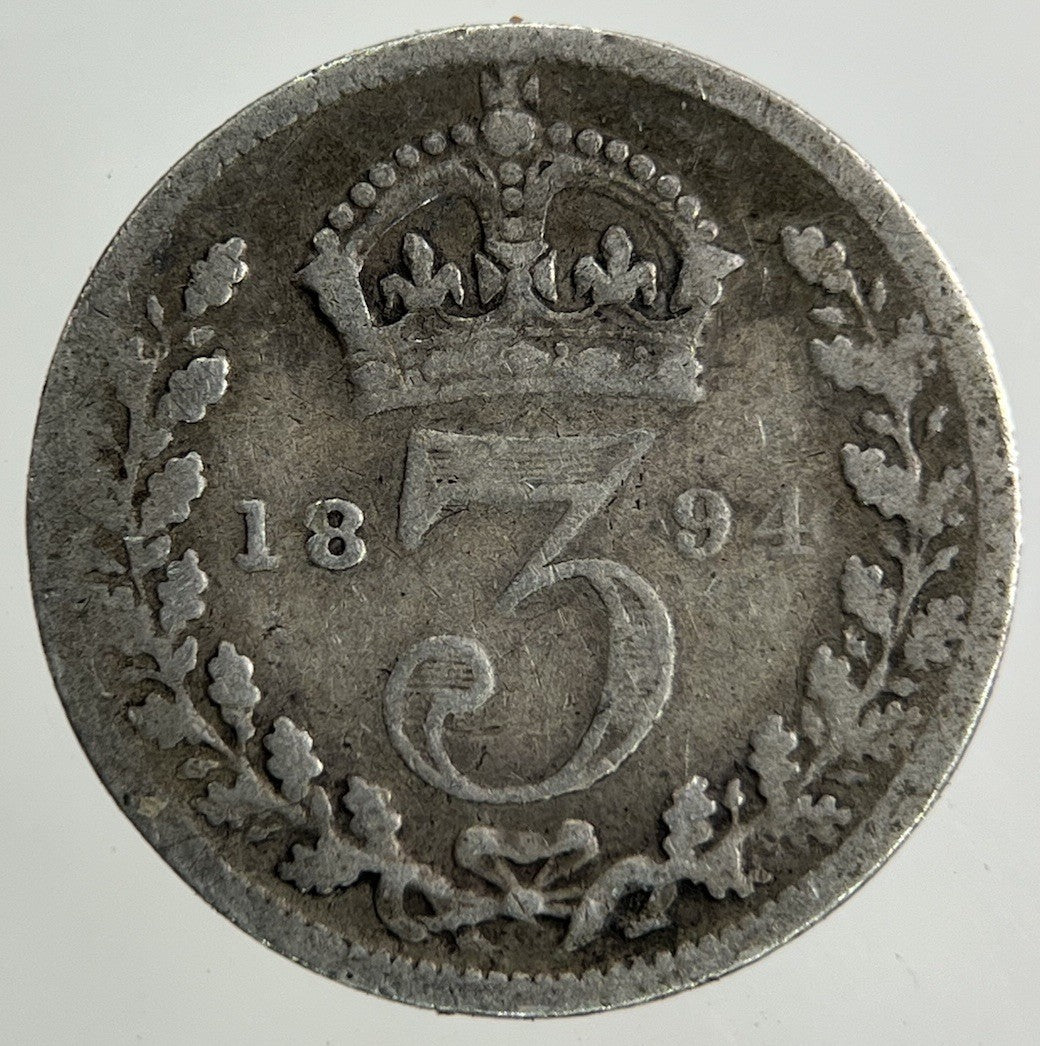 1894 Victoria Threepence Silver Coin | Collectable Grade