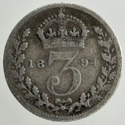 1894 Victoria Threepence Silver Coin | Collectable Grade