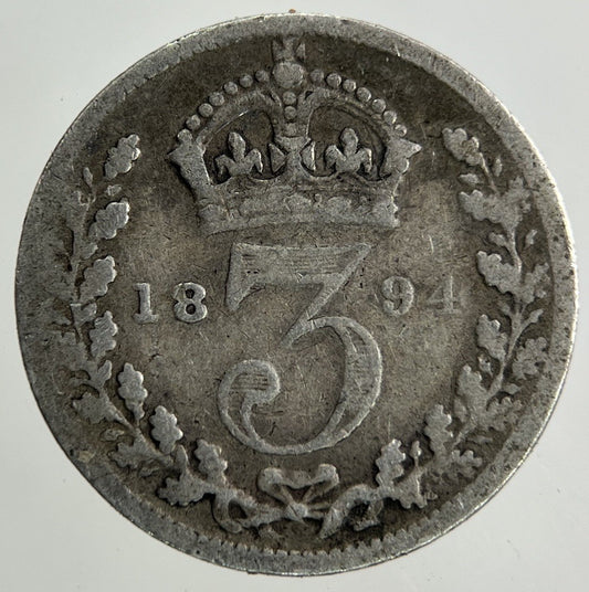 1894 Victoria Threepence Silver Coin | Collectable Grade