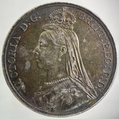 1892 Victoria One Crown Silver Coin | Very High Grade