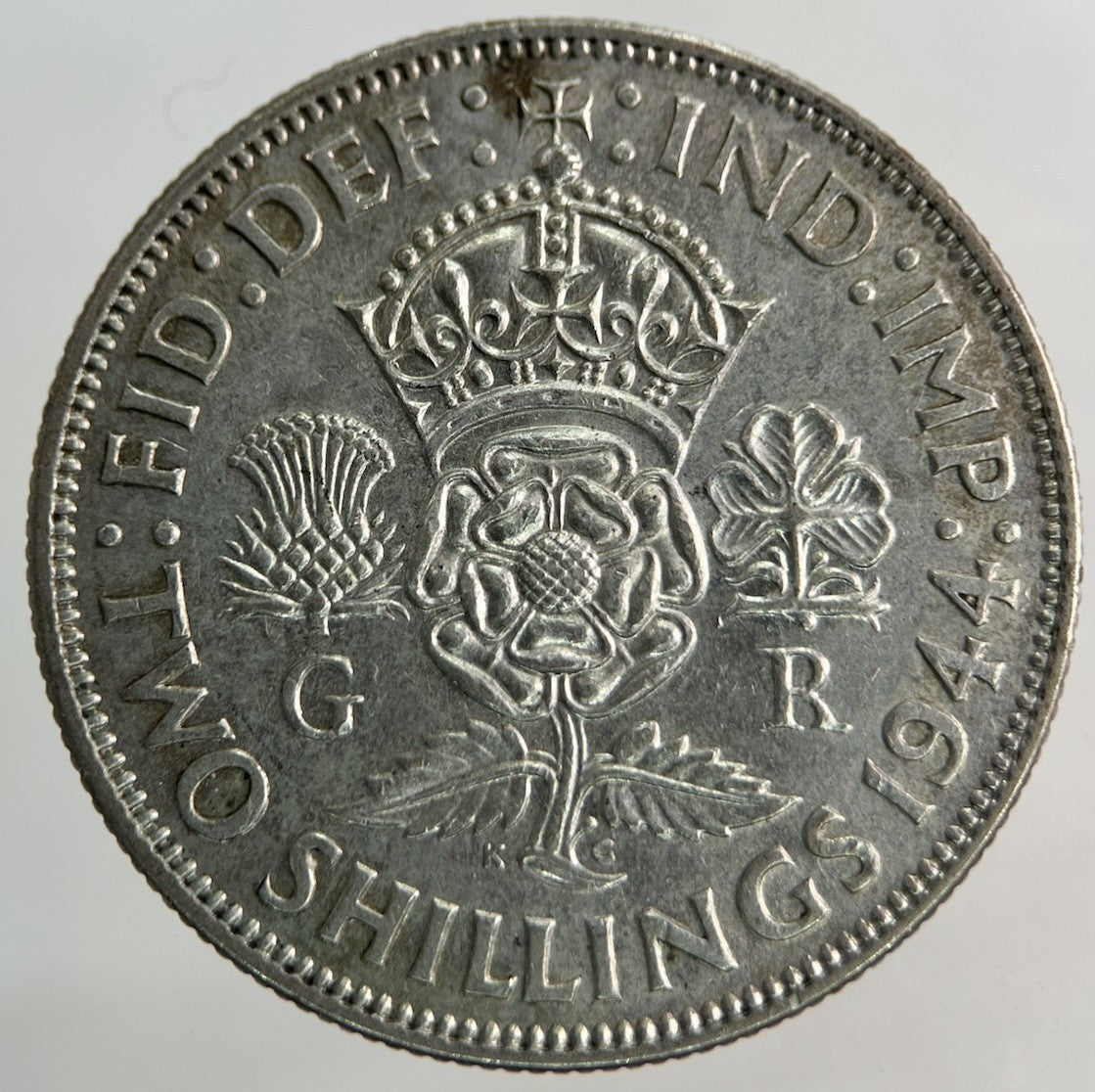1944 George VI Florin Silver Coin | Very High Grade