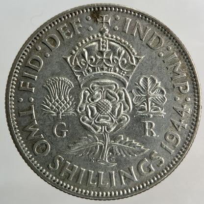 1944 George VI Florin Silver Coin | Very High Grade
