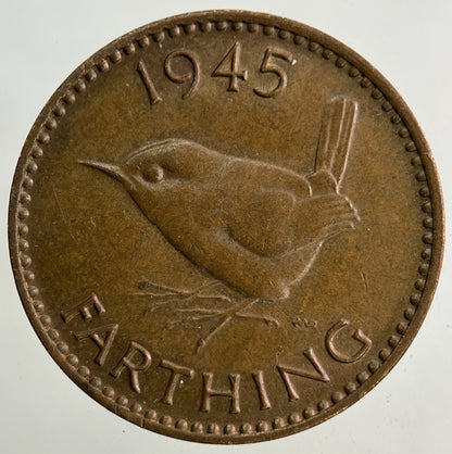 1945 George VI Farthing Coin | Very High Grade