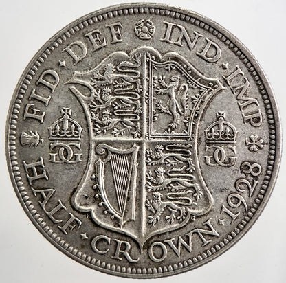 1928 George V Half - Crown Silver Coin | Very High Grade