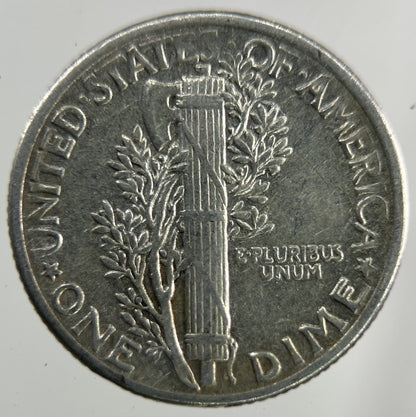 1937 US USA Mercury Dime Silver Coin | Fine Collectable Grade