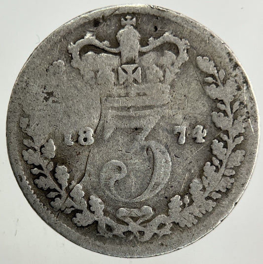 1874 Victoria Threepence Silver Coin | Collectable Grade