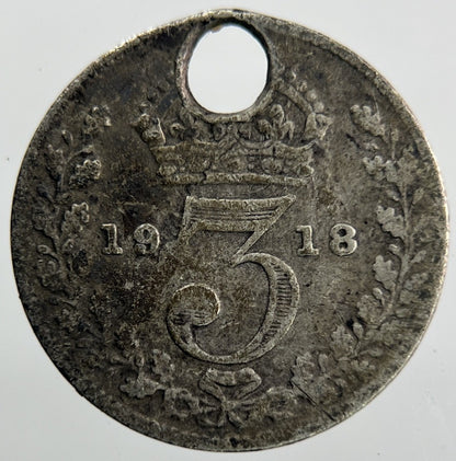 1918 George V Threepence Silver Coin | Collectable Grade