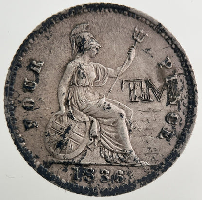 1836 William IV Four - Pence Groat Silver Coin | Very High Grade