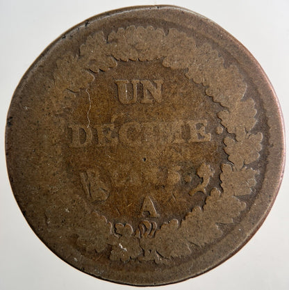 France Un Decime Coin | Collectable Grade | a9529