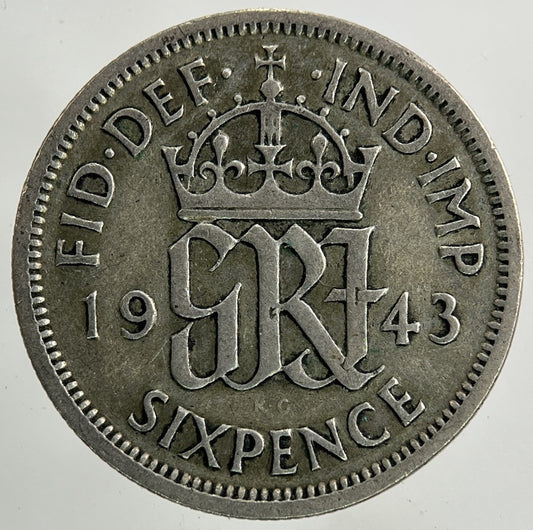 1943 George VI Sixpence Silver Coin | Collectable Grade