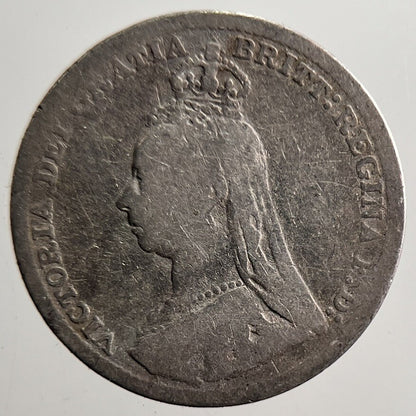 1892 Victoria Threepence Silver Coin | Fair Grade | a3612