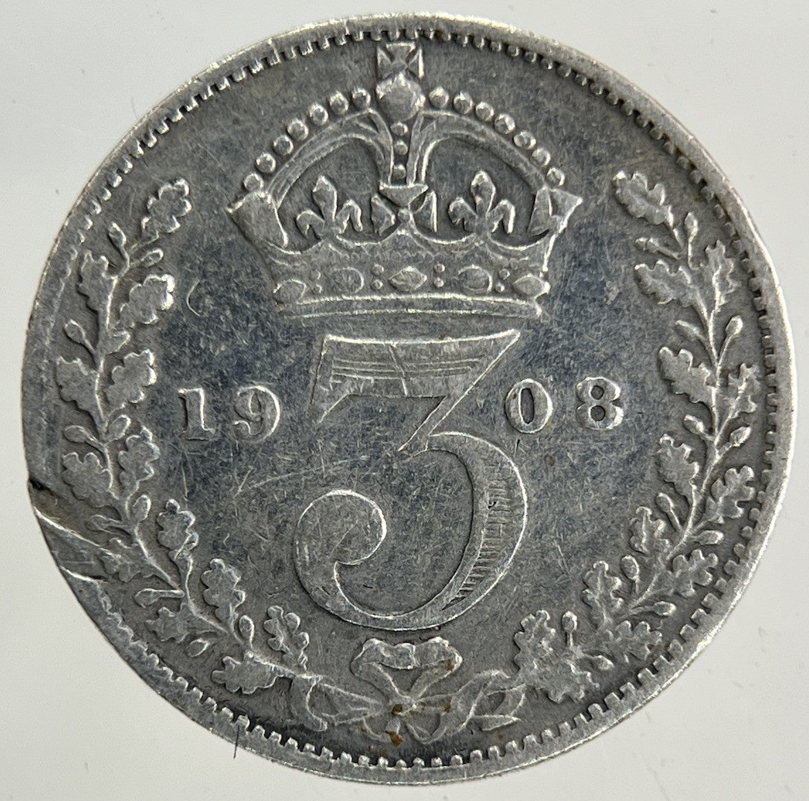 1908 Edward VII Threepence Silver Coin | Collectable Grade