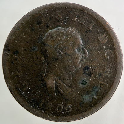 1806 George III 3rd Half - Penny Coin | Collectable Grade