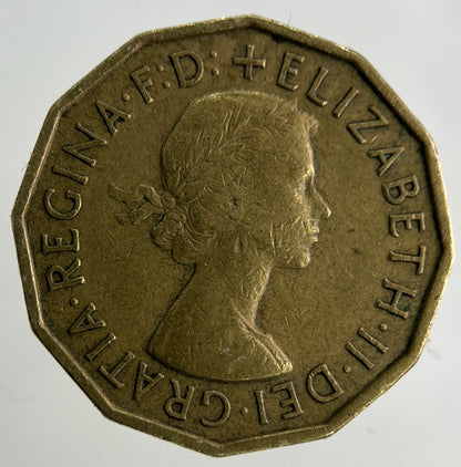 1959 Elizabeth II 2nd Brass Threepence Coin | Fine Collectable Grade