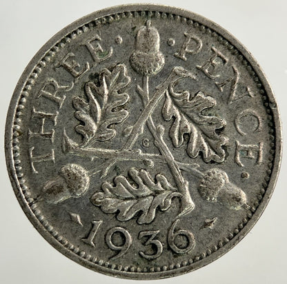 1936 George V Threepence Silver Coin | Fine Collectable Grade