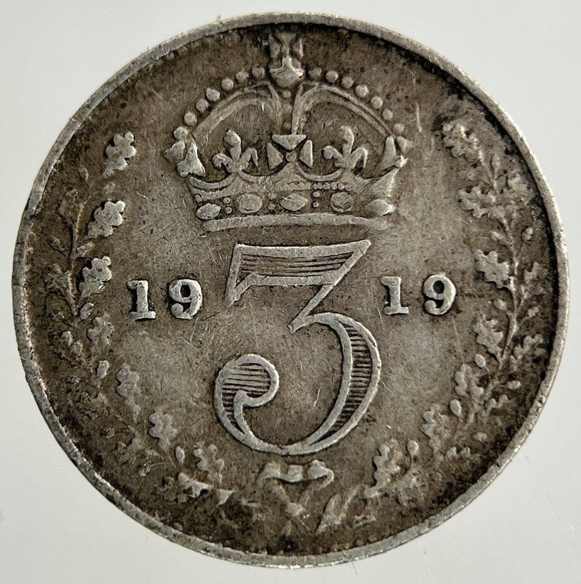 1919 George V Threepence Silver Coin | Fine Collectable Grade