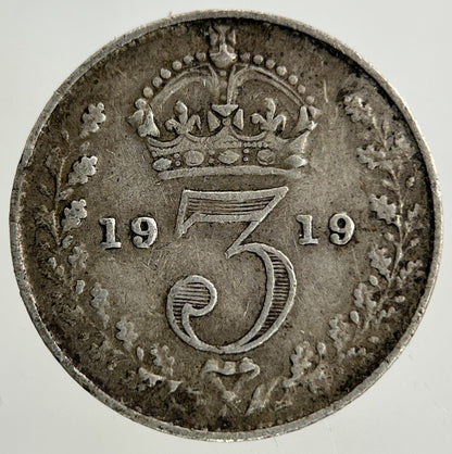 1919 George V Threepence Silver Coin | Fine Collectable Grade