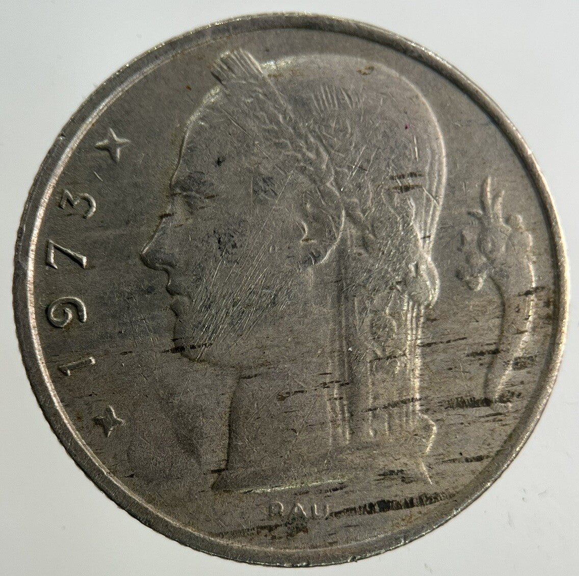 1973 Belgium 5 Franc Coin | Fine Collectable Grade