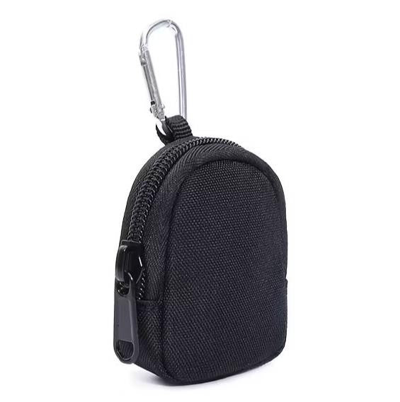 Durable Nylon Clip Wallet Pouch with Zipper - For Coins Keys Earphones Earbuds
