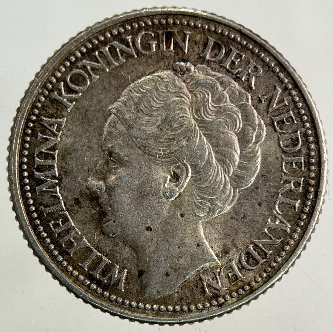 1940 Netherlands 25 Cents Silver Coin | Very High Grade