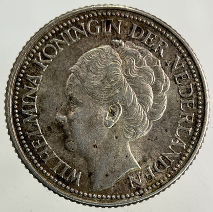 1940 Netherlands 25 Cents Silver Coin | Very High Grade