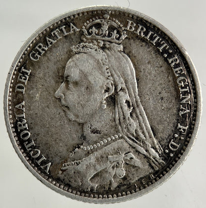 1890 Victoria Sixpence Silver Coin | Fine Collectable Grade