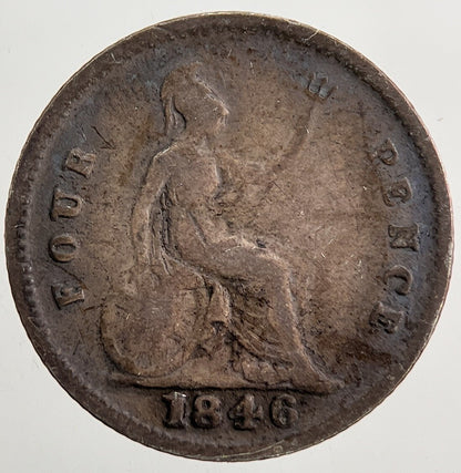 1846 Victoria Groat Four - Pence Silver Coin | Collectable Grade