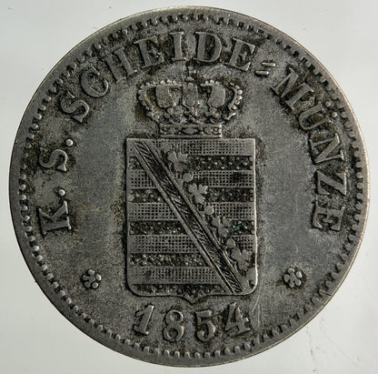 1854 Germany German States 2 Groschen 20 Pfennig Silver Coin | Collectable Grade