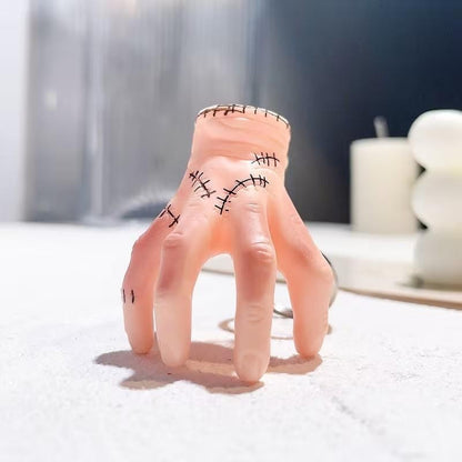 Mini Spooky Stitched Hand Gothic Keyring Premium Keychain Gift UK