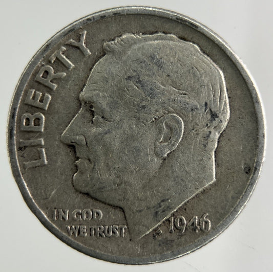 1946 US USA Roosevelt Dime Silver Coin | Collectable Grade
