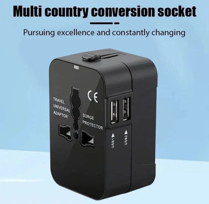 Worldwide Universal Travel Adapter Plug Fast Charger UK US EU AU with USB - C Port