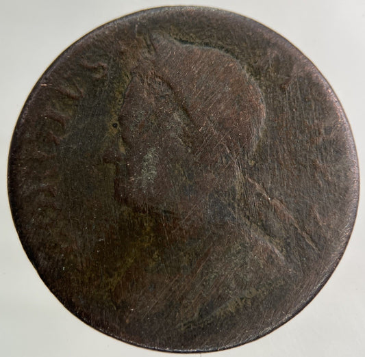 1753 George II 2nd Half - Penny Coin | Fair Grade