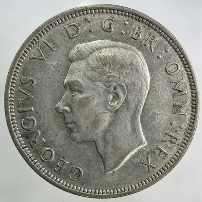 1945 George VI Half - Crown Silver Coin | Fine Collectable Grade