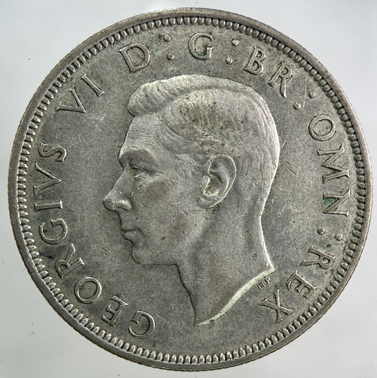 1945 George VI Half - Crown Silver Coin | Fine Collectable Grade