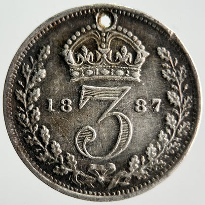 1893 Jubilee Head Victoria Threepence Silver Coin | Collectable Grade | a4044