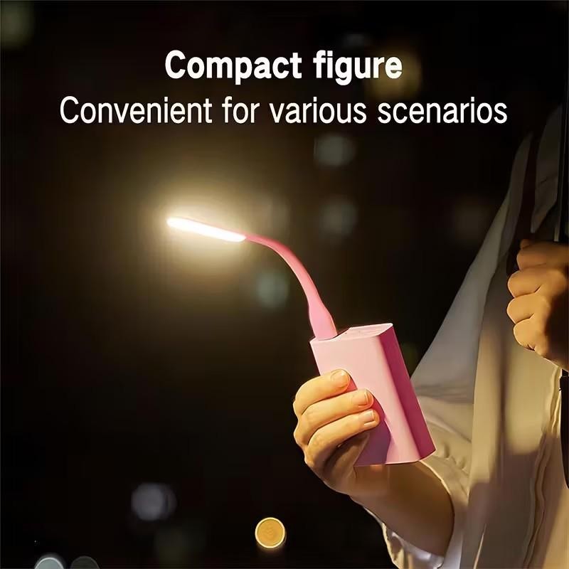 Black Travel USB LED Bending Torch Flash - Light Night Reading Light UK Stock