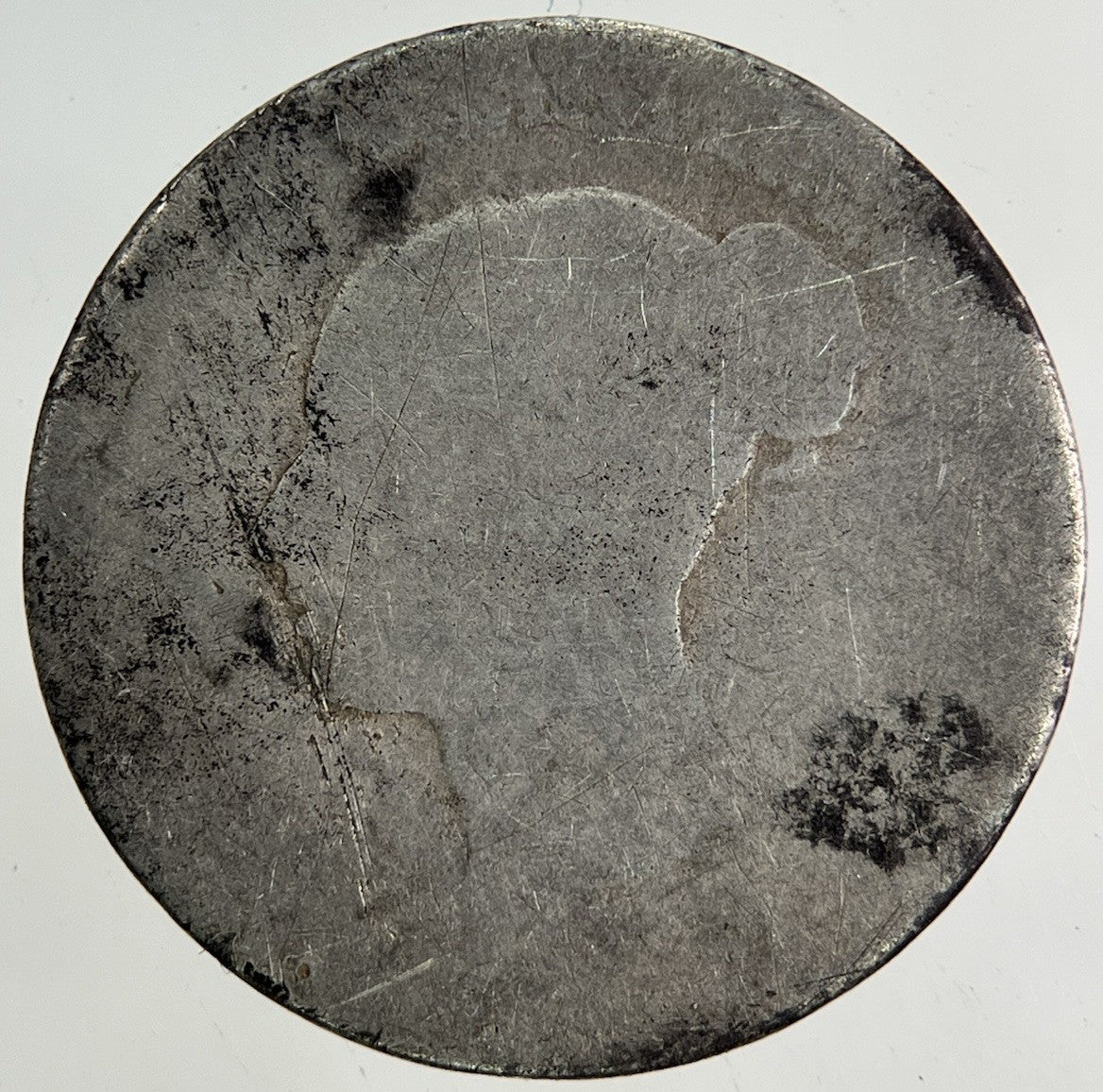 British Victoria Sixpence Silver Coin | Worn Grade