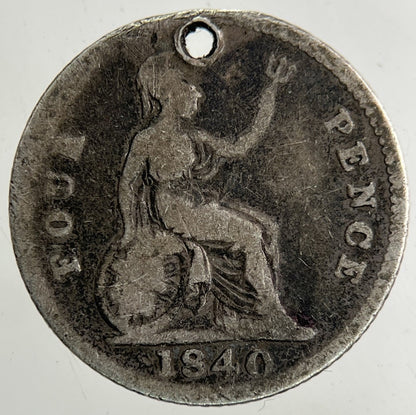 1840 Victoria Groat Four - Pence Silver Coin | Collectable Grade