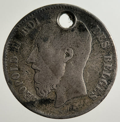 1866 Belgium 50 Centimes Silver Coin | Collectable Grade