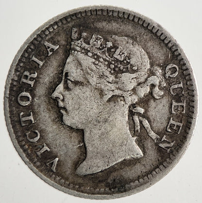 1901 Hong Kong 5 Cents Silver Coin | Fine Collectable Grade | a9596