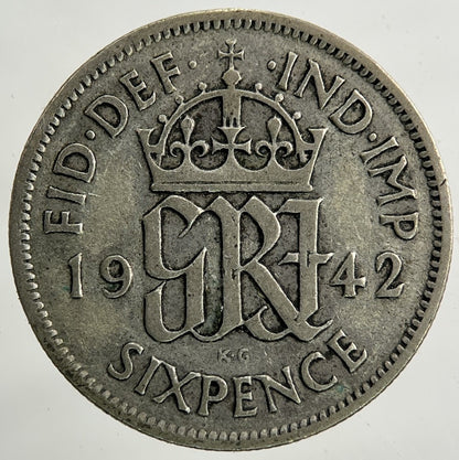 1942 George VI Sixpence Silver Coin | Collectable Grade