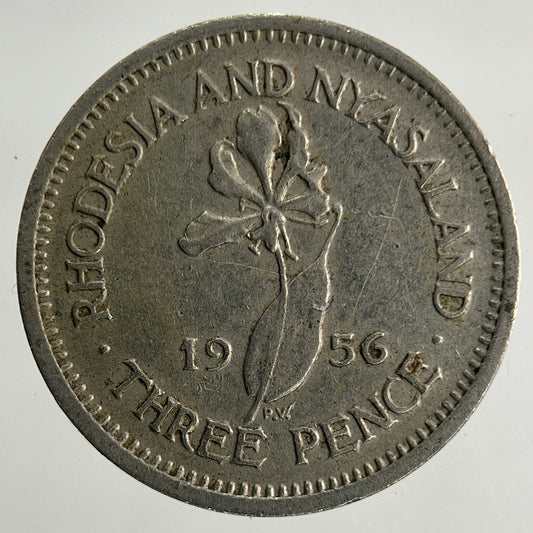 1956 Africa Rhodesia Threepence Coin | Fine Collectable Grade