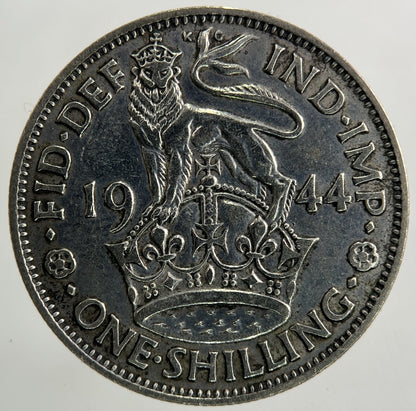 1944 George VI Shilling Silver Coin | Fine Collectable Grade