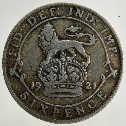 1921 George V Sixpence Silver Coin | Collectable Grade